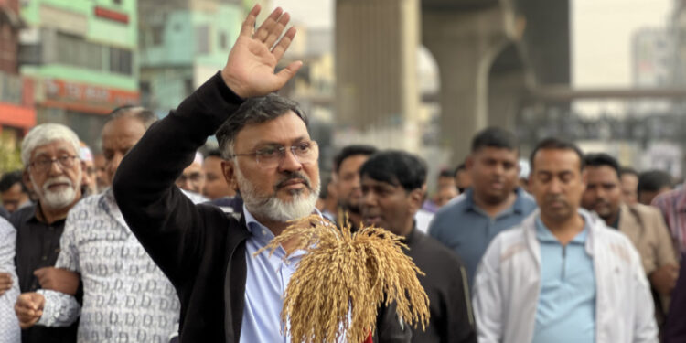 ঢাকা ১৫ গণমিছিলের মধ্য দিয়ে শফিকুল ইসলাম মিল্টনের নির্বাচনী প্রচারণা শুরু