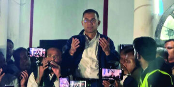 শ্বশুরবাড়ি থেকে ধানের শীষের প্রচার শুরু করলেন তারেক রহমান