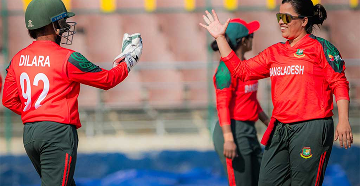 গ্রুপ চ্যাম্পিয়ন হয়ে সুপার সিক্সে বাংলাদেশের মেয়েরা