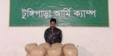 টুঙ্গিপাড়ায় ৩৬ কেজি গাঁজাসহ একজন আটক