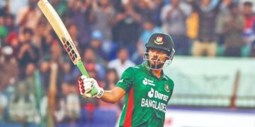 শান্তর শতরানে দলে শান্তির সেঞ্চুরি