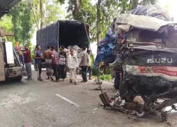 মাদারীপুরে দুই ট্রাকের সংঘর্ষে প্রাণ গেল চালকের