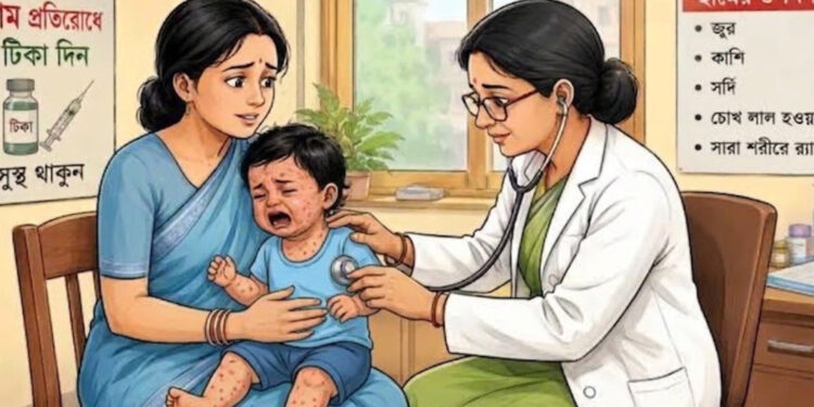 হামের উপসর্গে ৬ শিশুর মৃত্যু, নতুন আক্রান্ত ১৩০৫