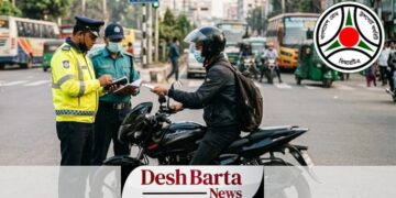 মোটরসাইকেলের সামনে নম্বরপ্লেট না থাকলে বিপদ
